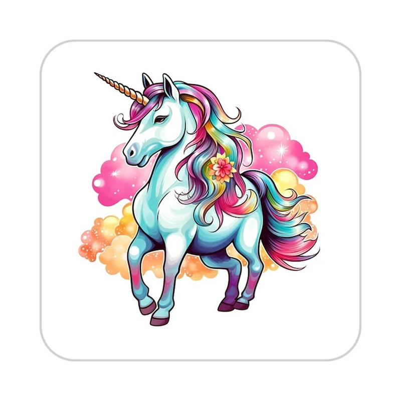 زیر لیوانی کاکتی طرح اسب تک شاخ و یونیکورن مدل mp29669