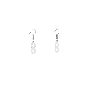 گوشواره نقره زنانه هایکا طرح بی نهایت  مدل n.ha 120