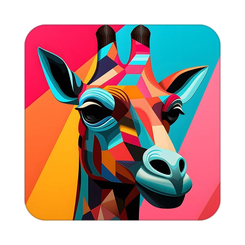 زیر لیوانی کاکتی طرح حیوانات رنگی مدل mp25333