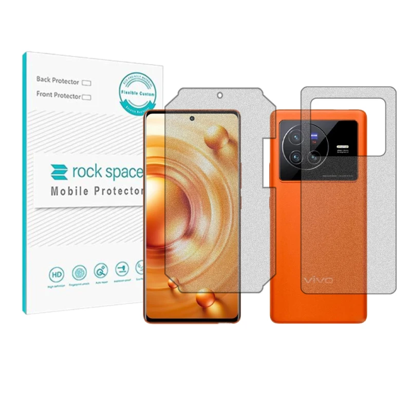 محافظ صفحه نمایش مات راک اسپیس مدل HyMTT مناسب برای گوشی موبایل ویوو X80 به همراه محافظ پشت گوشی