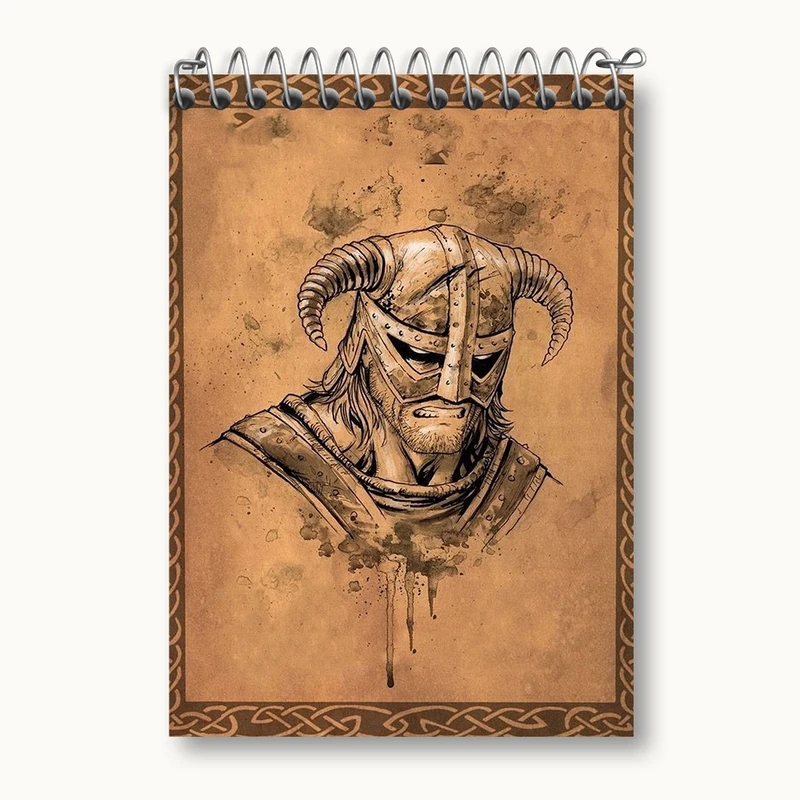 دفتر یادداشت 50 برگ خندالو مدل بازی اسکایریم (Skyrim) کد 32767