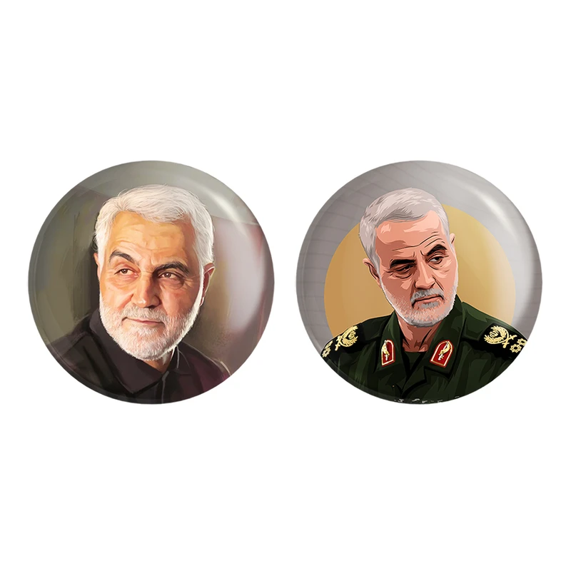 مگنت خندالو طرح سردار قاسم سلیمانی کد 1260812613 مجموعه 2 عددی