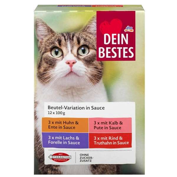 پوچ گربه دین بستس مدل DM Dein Bestes وزن 1200 گرم