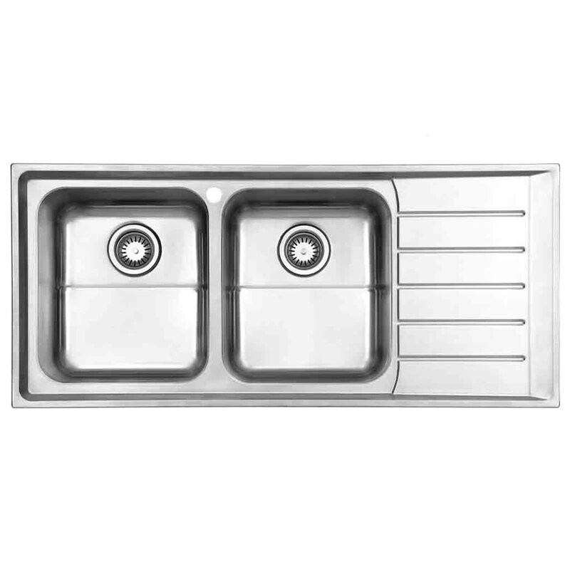 سینک ظرفشویی استیل البرز مدل 735 فانتزی لگن راست توکار