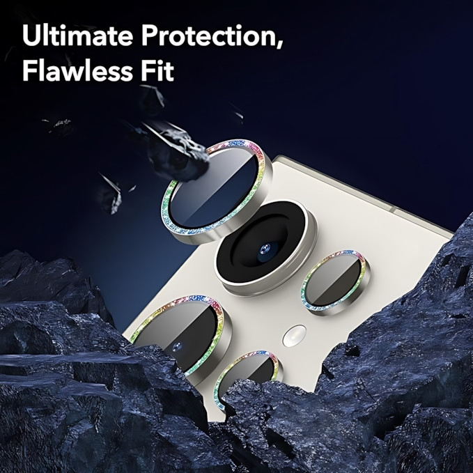 محافظ لنز دوربین چلیپا مدل Luminous مناسب برای گوشی موبایل سامسونگ Galaxy S24 Ultra