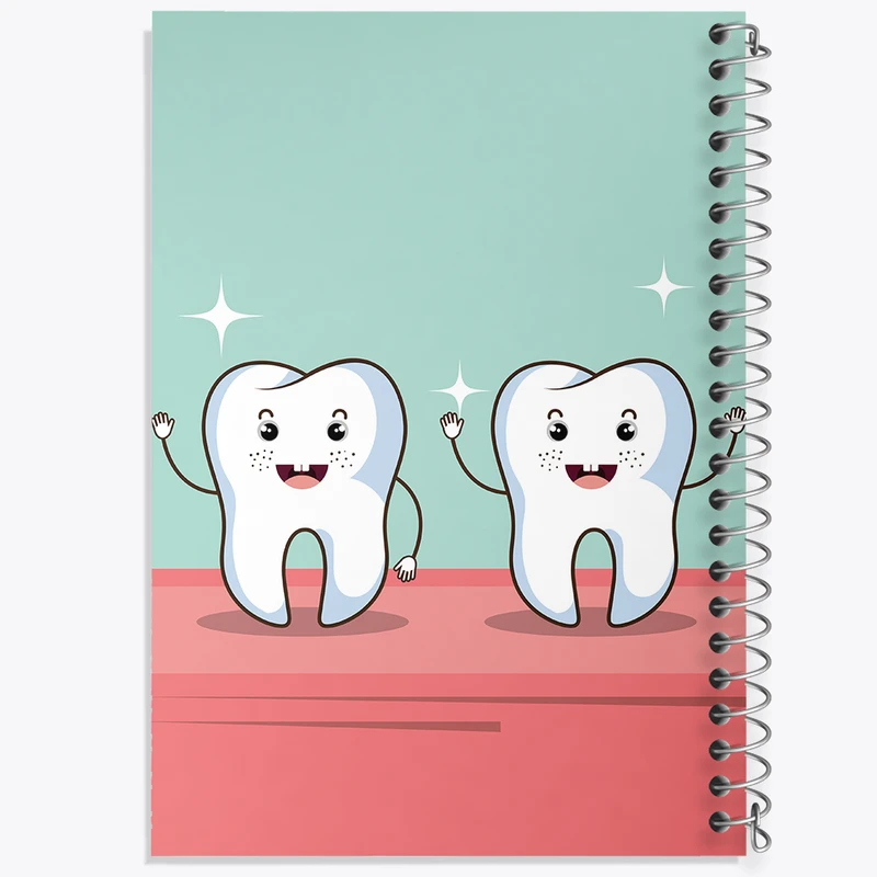 دفتر شطرنجی 50 برگ خندالو مدل دندان و دندان پزشکی کودکانه کد 36759