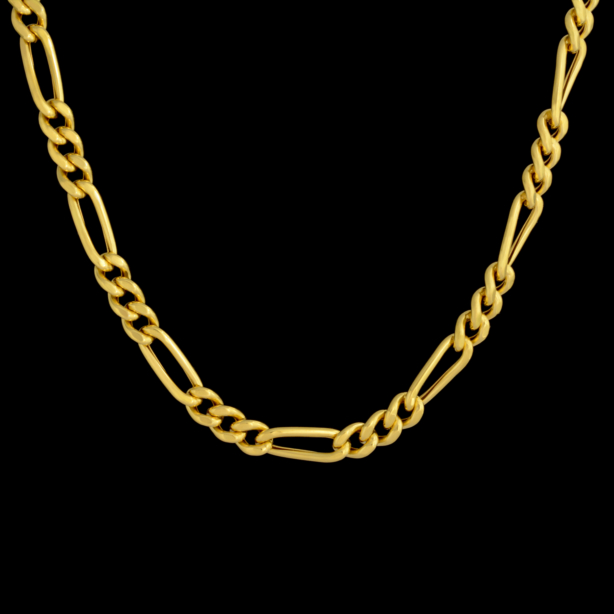زنجیر طلا 18 عیار زنانه طلای مستجابی مدل فیگارو گلستانه کد G45