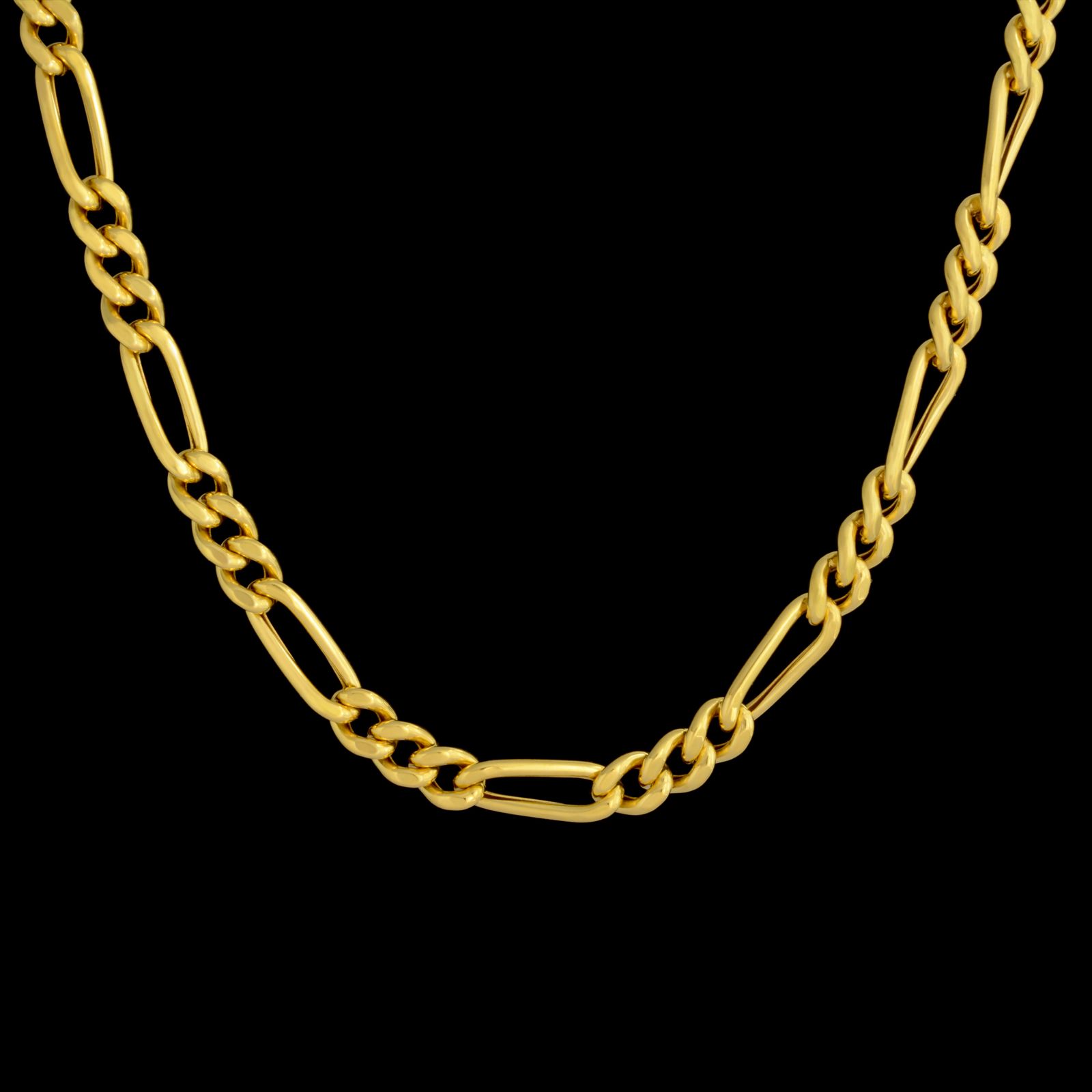 زنجیر طلا 18 عیار زنانه طلای مستجابی مدل فیگارو گلستانه کد G50 -  - 1