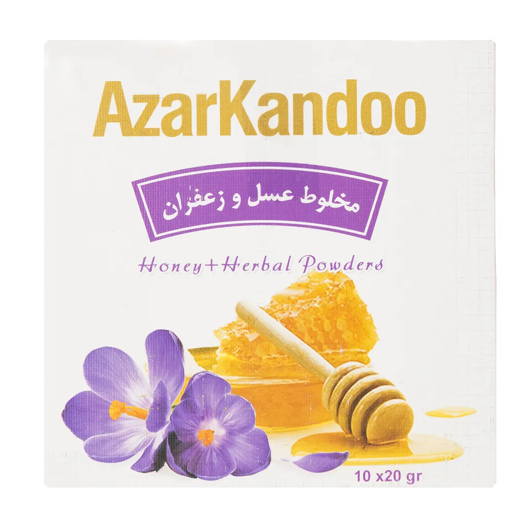 دمنوش عسل و زعفران آذرکندو بسته 10عددی