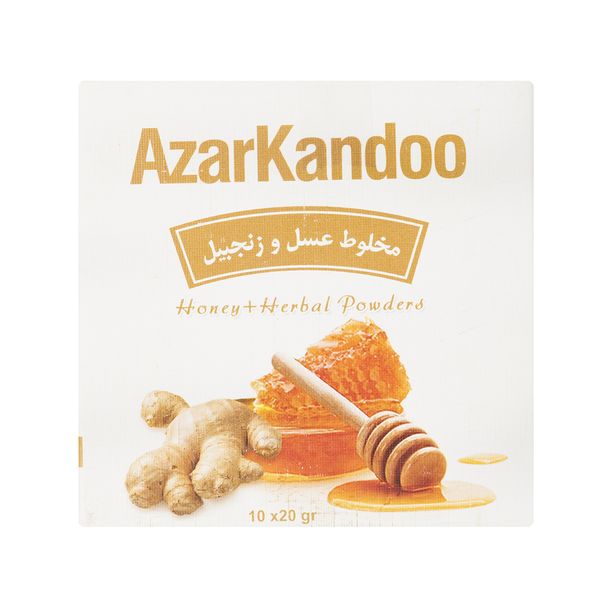 دمنوش مخلوط عسل و زنجبیل آذرکندو بسته 10عددی دمنوش مخلوط عسل و زنجبیل آذرکندو بسته 10عددی