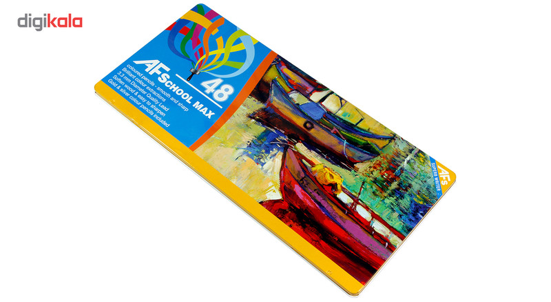 مداد رنگی 48 رنگ ای اف اسکول مکس طرح قایق‌ها