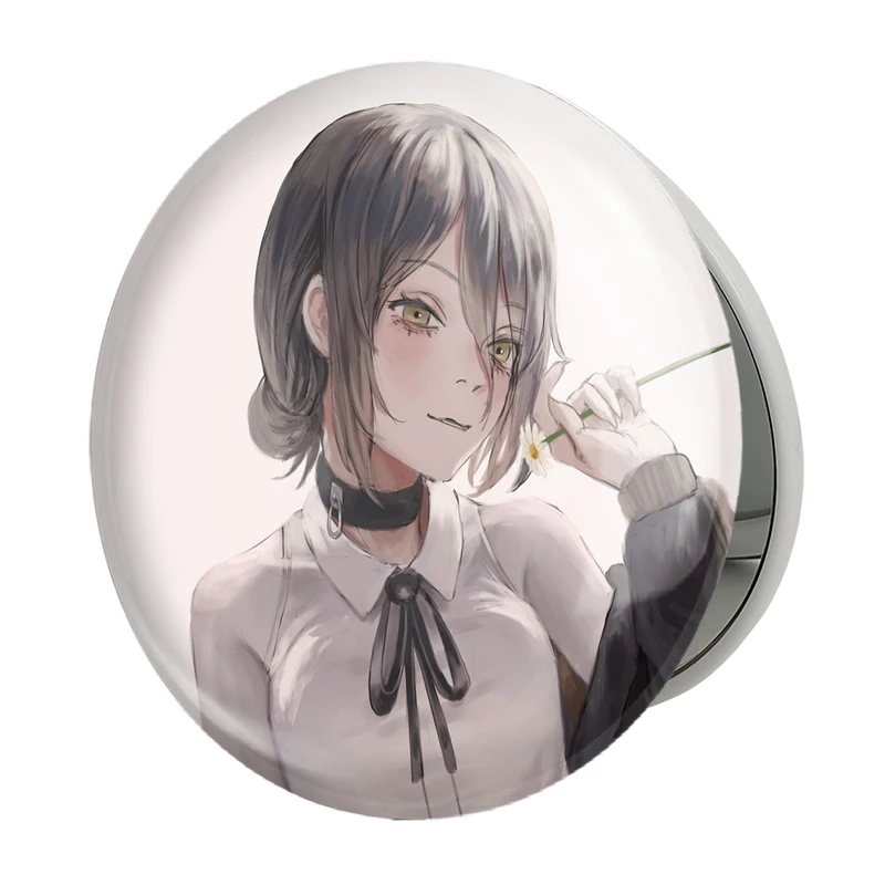 آینه جیبی خندالو طرح ریزه انیمه مرد اره ای Chainsaw Man مدل تاشو کد 17851 