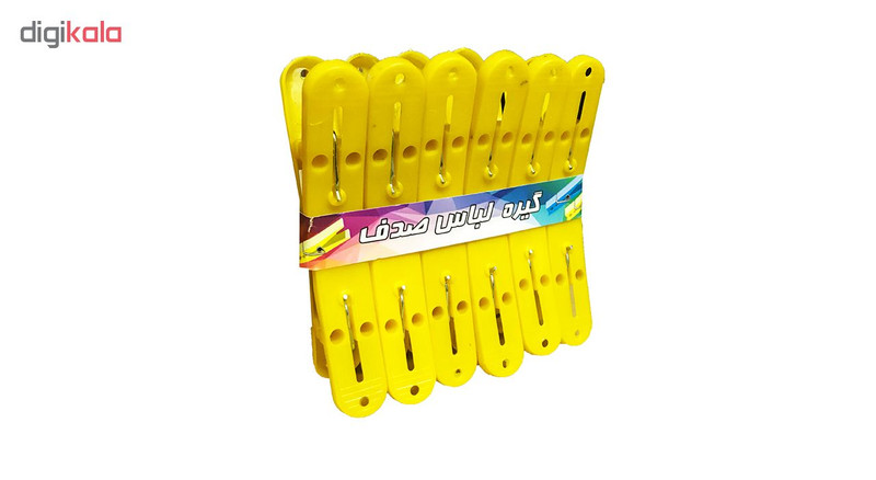 گیره لباس صدف مدل irsa-254 بسته 12 عددی