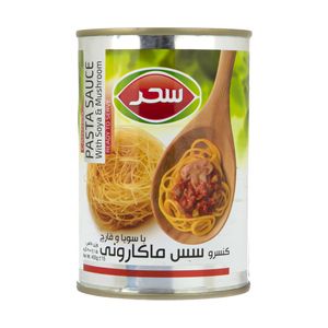 کنسرو سس ماکارونی با سویا و قارچ سحر - 400 گرم 