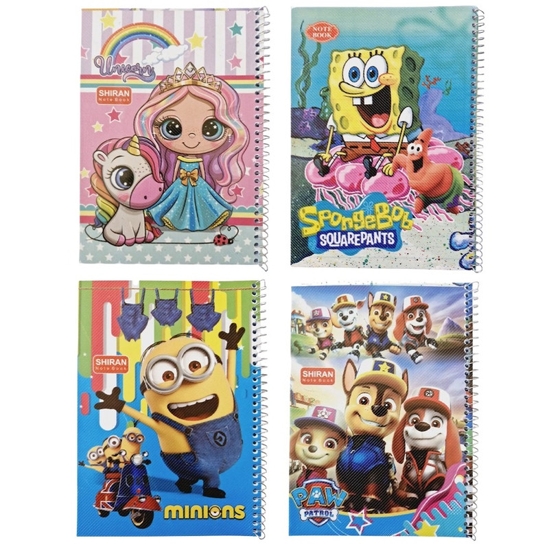 دفتر نقاشی 50 برگ شیران مدل دخترانه بسته 4 عددی