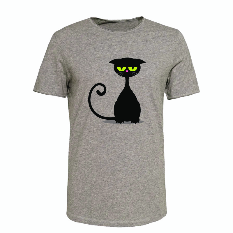 تی شرت آستین کوتاه مردانه مدل T099 طرح گربه