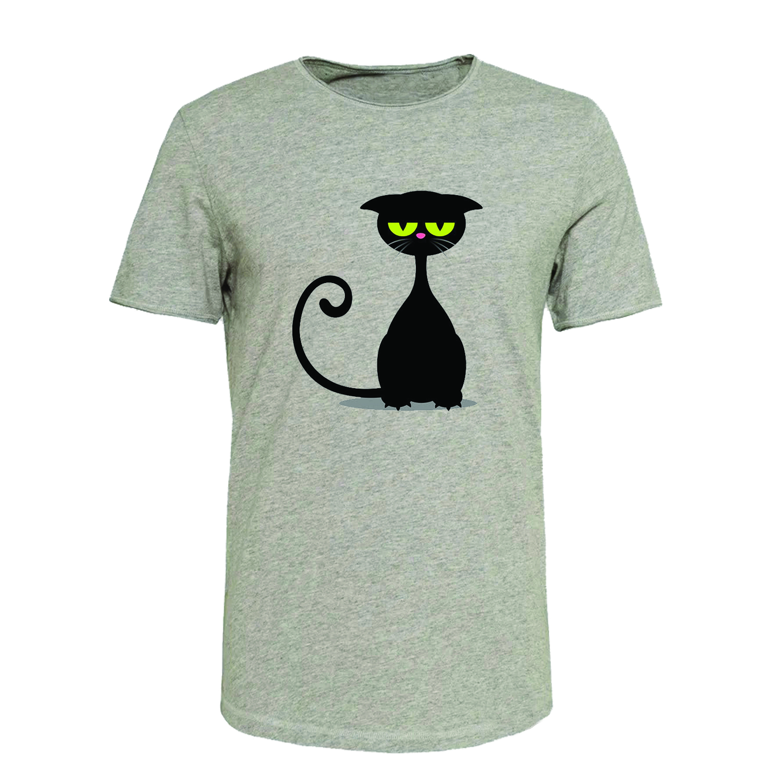 تی شرت آستین کوتاه مردانه مدل T099 طرح گربه