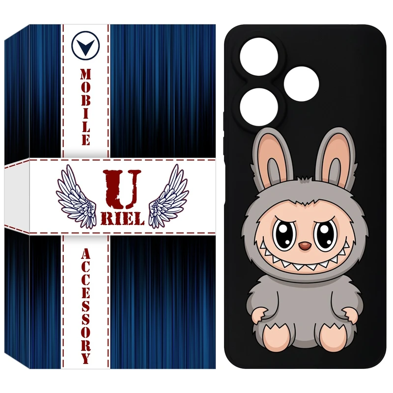 کاور یوریل قاب مدل KSH کد 142 طرح عروسک لبوبو مناسب برای گوشی موبایل شیائومی Redmi 13x / 13 4G / Poco M6 4G