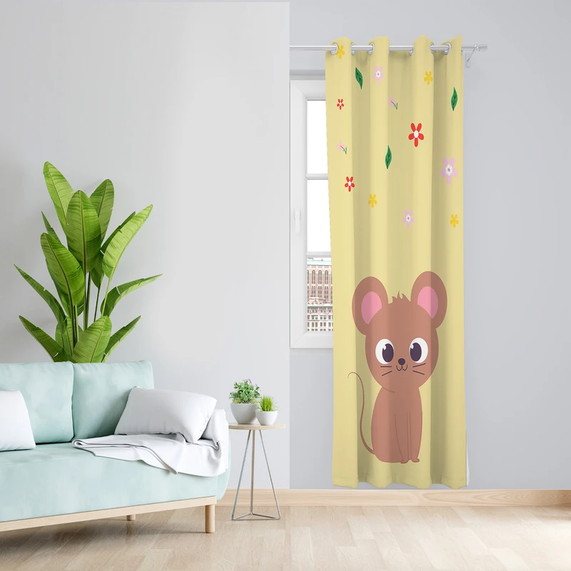 پرده طرح کودک مدل مخمل پانچی کد 4868 z سایز 140x200 سانتی متر