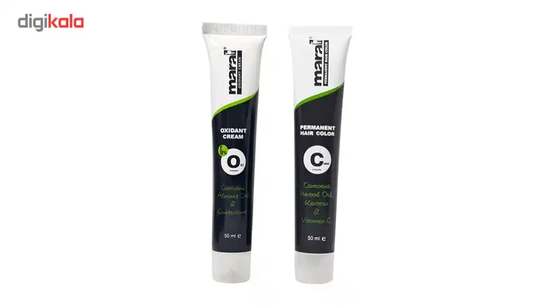 کیت رنگ مو مارال مدل Black Brown حجم 100 میلی لیتر رنگ مشکی تیره