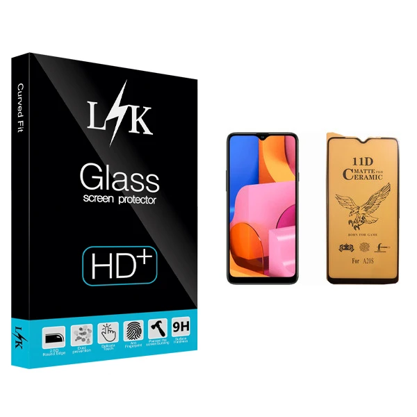 محافظ صفحه نمایش سرامیکی ال کی مدل Hard glass مناسب برای گوشی موبایل سامسونگ Galaxy A20s