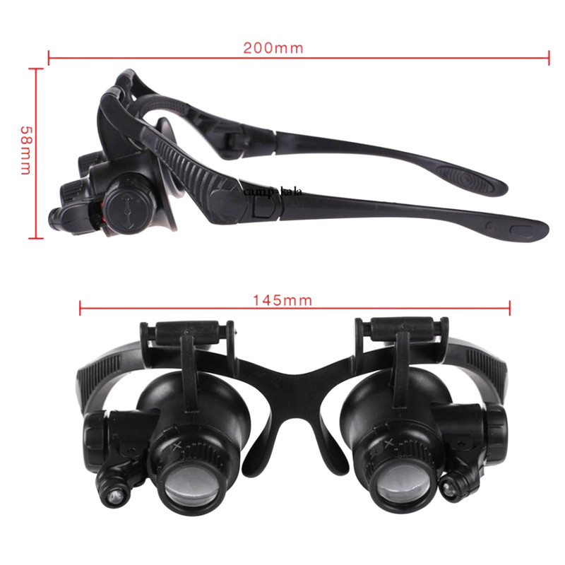 ذره بین مدل عینکی دوچشمی 4 لنز کد 9892