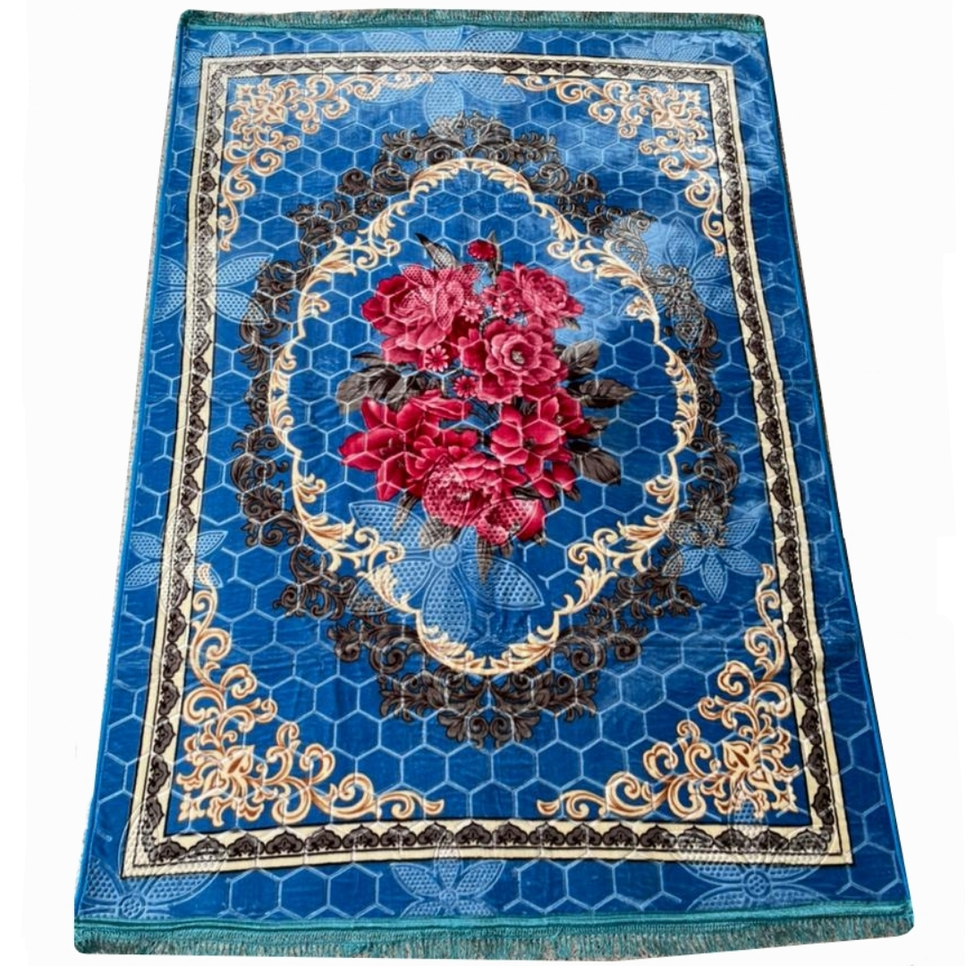 فرش ماشینی کارپت کد A زمینه آبی 