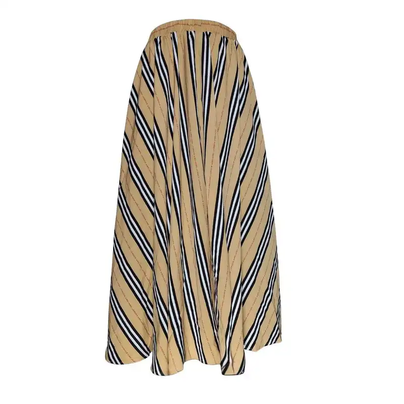 دامن کلوش زنانه مدل الیزه رنگ زرد