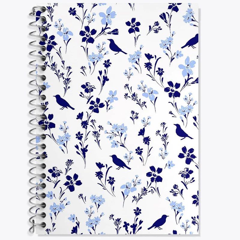 دفتر زبان 50 برگ خندالو مدل دو خط طرح گل گلی کد 29001