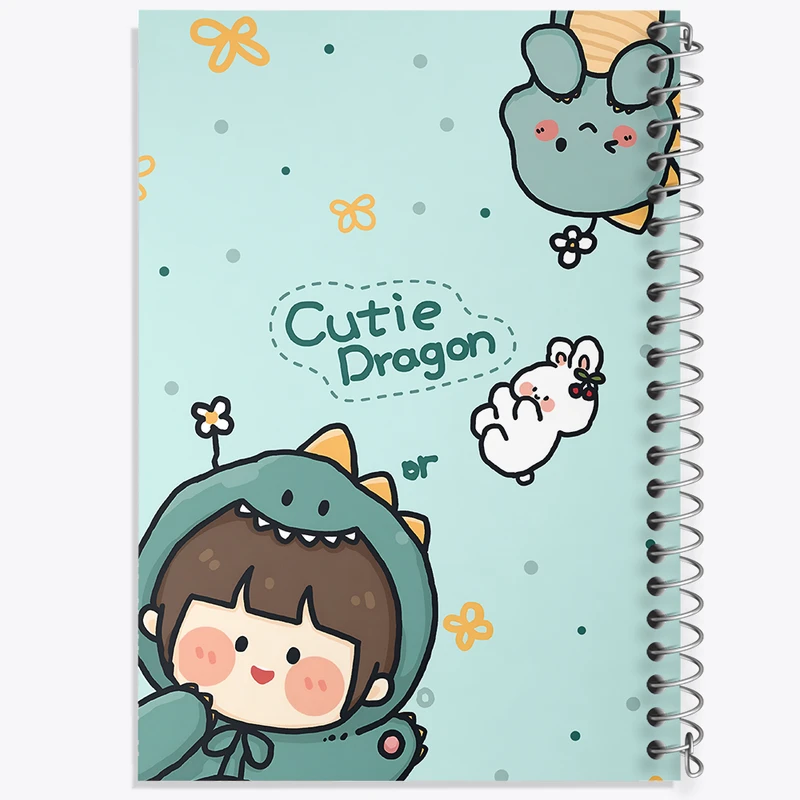 دفتر مشق 50 برگ خندالو طرح دخترانه کیوت کد N3947