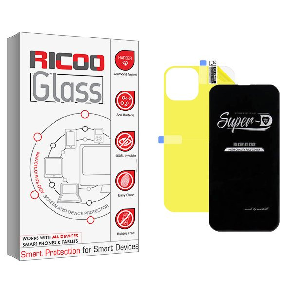 محافظ صفحه نمایش ریکو مدل RiC2 SuperD مناسب برای گوشی موبایل اپل iPhone 14 Pro Max  به همراه محافظ پشت گوشی