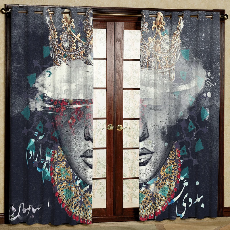 پرده مدل هازان پانچی کد 2093 سایز 140x200 سانتی متر