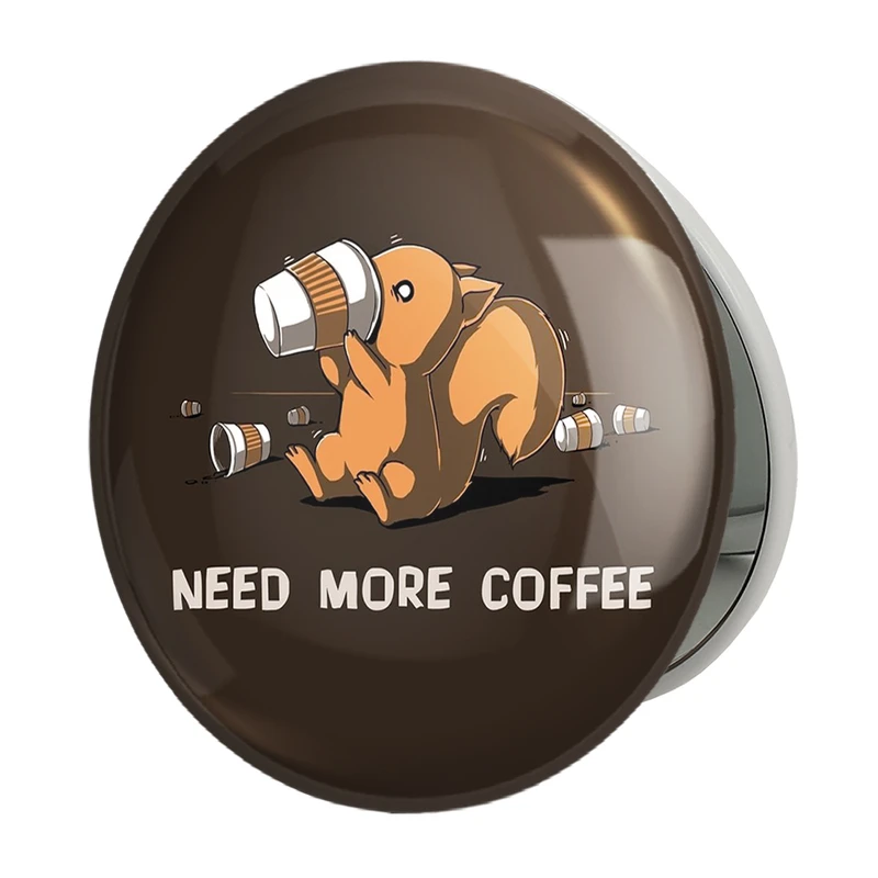 آینه جیبی خندالو طرح کافی شاپ قهوه مدل تاشو کد 27528 