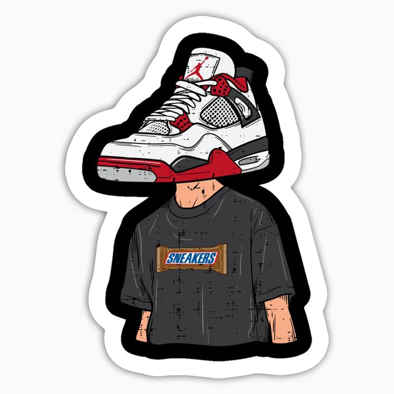 استیکر لپ تاپ بووم طرح کتونی مدل Sneaker Head کد KT84