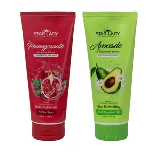 ژل ماسک صورت استارلیدی مدل انار به همراه ماسک صورت استارلیدی مدل آووکادو حجم 175 میلی لیتر