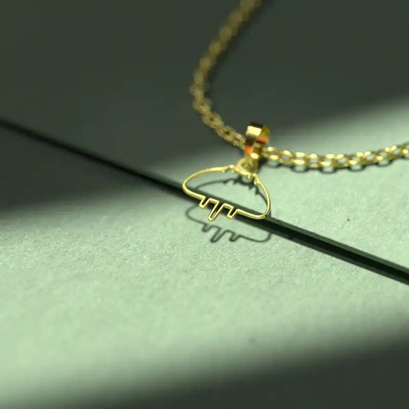 گردنبند طلا 18 عیار زنانه مدوپد مدل سفره ماهی کد B3-1-1026