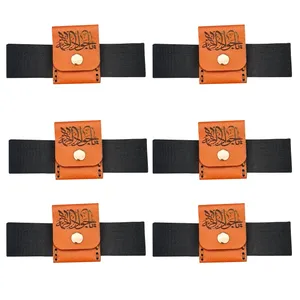 بازوبند مدل چرمی طبیعی نگهدارنده حرز و دعا 005 بسته 6 عددی