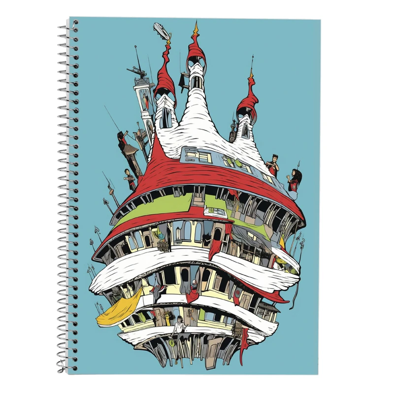 دفتر زبان 50 برگ مدوپد مدل سه خط طرح Ghibli کد DF2517