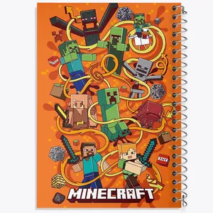 دفتر مشق 50 برگ خندالو طرح ماینکرافت (Minecraft) کد F1083