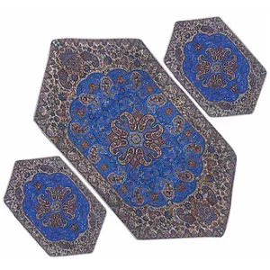 ست سه تکه رومیزی ترمه مدل نسترن کد SV3-3