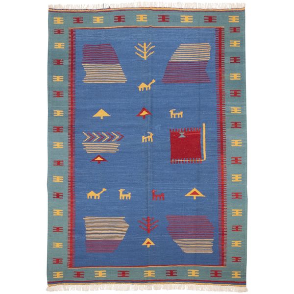 گلیم دستباف سه و نیم متری سی پرشیا کد 171698