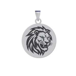 آویز گردنبند زنانه و مردانه هایکا مدل رخ شیر کد ja.h 194