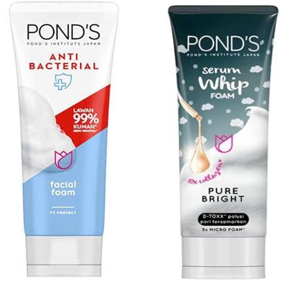 فوم شستشو صورت پوندز مدل Anti Bacterial and Pure Bright حجم 100 میلی لیتر مجموعه 2 عددی فوم شستشو صورت پوندز مدل Anti Bacterial and Pure Bright حجم 100 میلی لیتر مجموعه 2 عددی