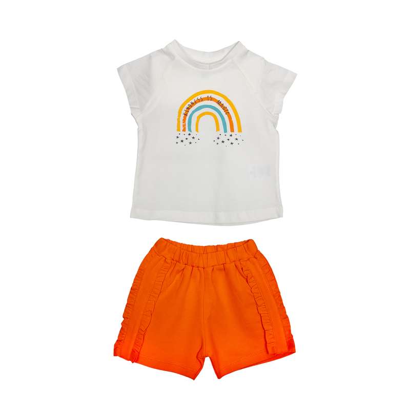 ست تی شرت و شلوارک نوزادی پاپو مدل sofia