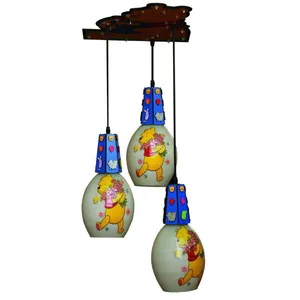 لوستر کودک چوبین مدل پو