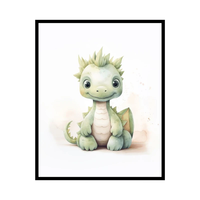 پوستر مدل اژدها نرم-چاپ اژدها نوزاد جذاب