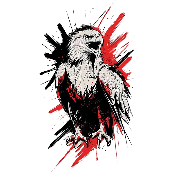 استیکر پارچه و لباس پاد آفرین طرح عقاب کد 633