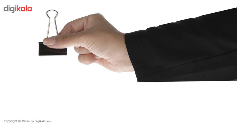 گیره کاغذ دلی مدل E38562 سایز 41 میلی متر بسته 12 عددی