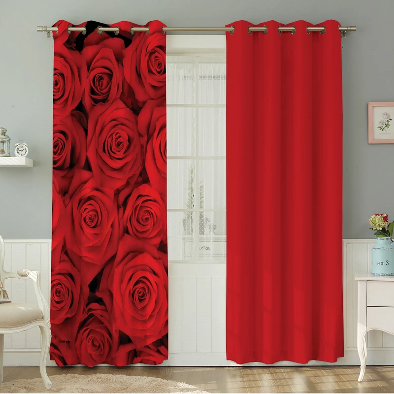 پرده نیروانا طرح  گل مدل هازان کد 4201 سایز 140×280 سانتی متر