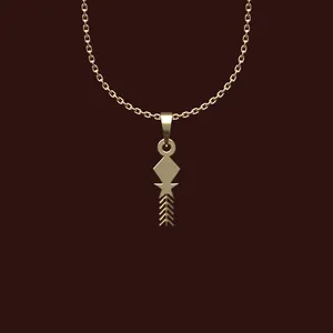 گردنبند طلا 18 عیار زنانه مدوپد مدل هندسی کد X2-1-1040